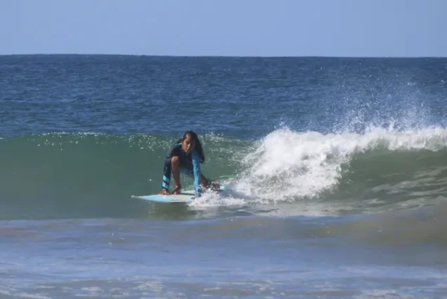 surfing lessons in the Pacific coast in Guanacaste, Costa Rica