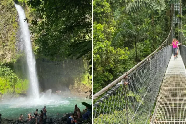 Dúo Naturaleza: La Fortuna Waterfall + Volcano Hike or Mistico Hanging Bridges